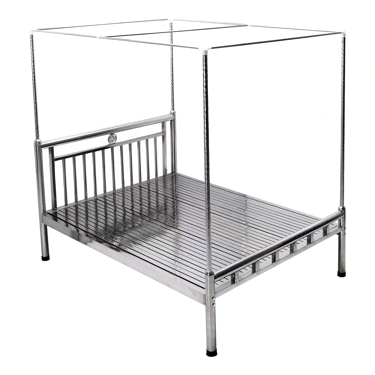#Heavy Duty Stainless Steel Bed Rust-Proof Sturdy Metal Frame Easy Assembly Bed for Home Apartment Rental Hotel & Guesthouse Use