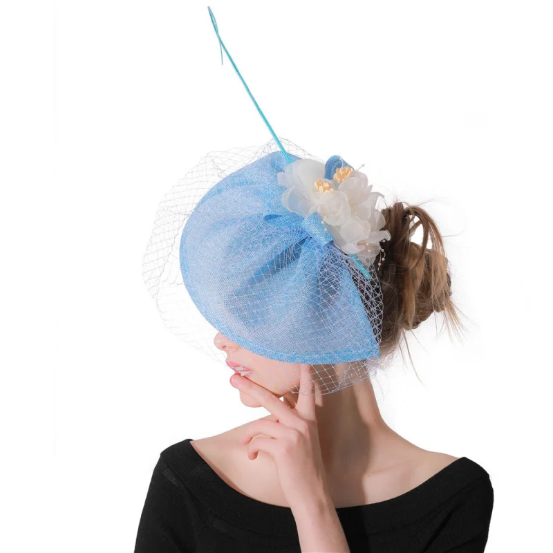 New style woman mesh hair clips Wedding bridal hair accessories for party and performance fascinators prom headwear
