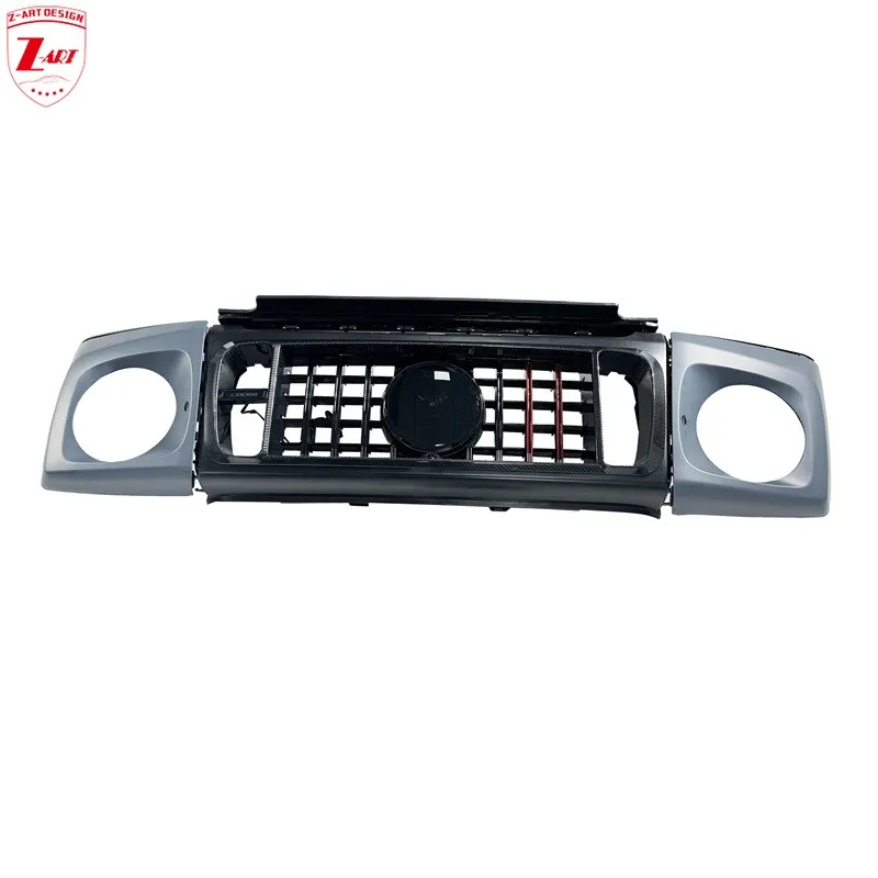 

Z-ART 900 Rocket W464 Front Grille for Mercedes Benz G Wagon 2019+ W464 B Style Front Grille Plastic + Dry Carbon Fiber