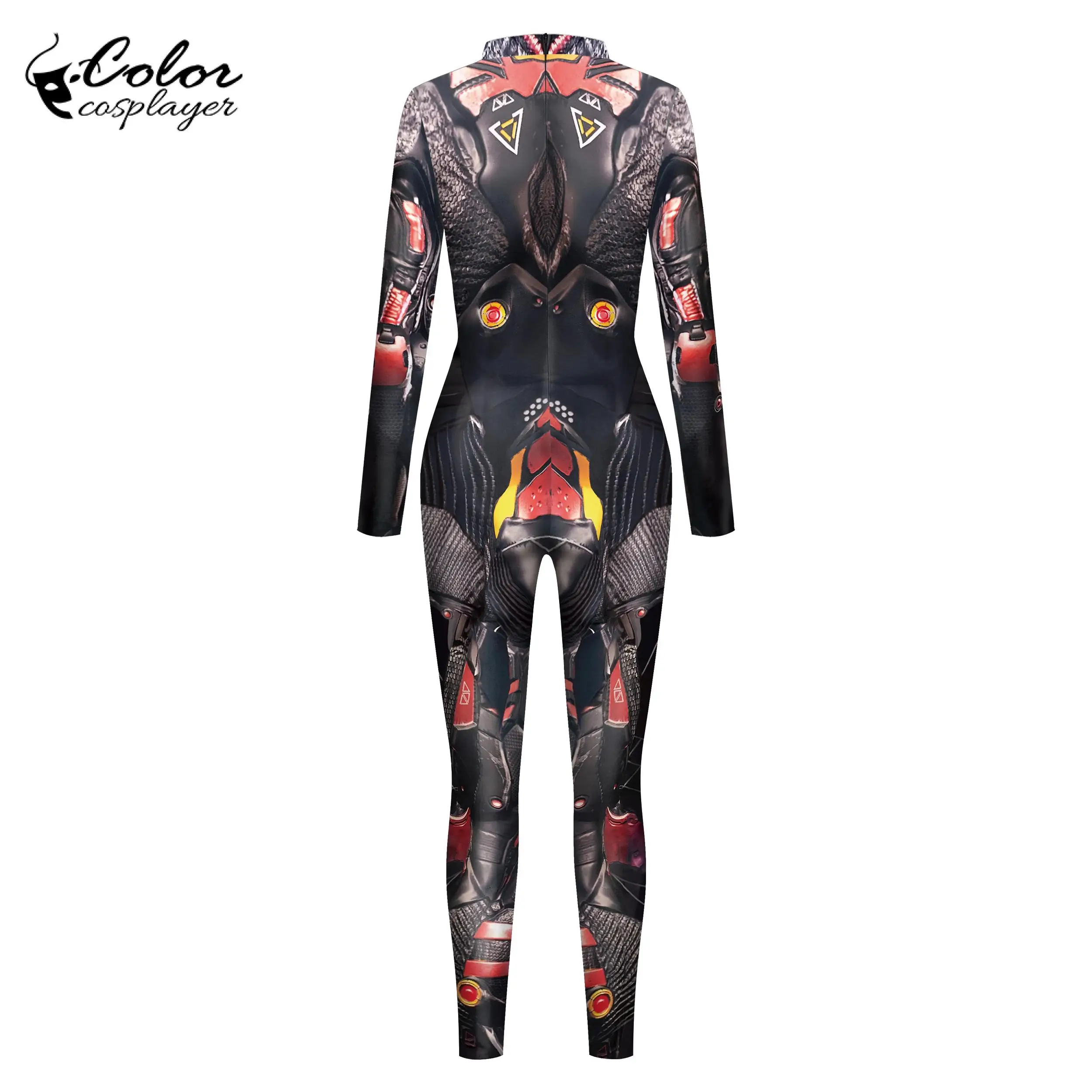 Color Cosplayer Movie Robot Cosplay Jumpsuit 3D Printing Bodysuit for Men Halloween Party Costume Adult Carnival Catsuit