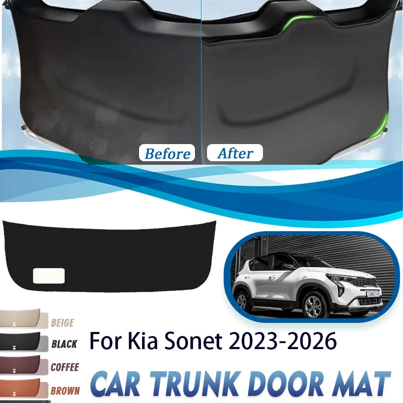 

Car Trunk Tailgate Pad For Kia Sonet QY 2023 2024 2025 2026 Anti-dirty Mats Cargo Liner Door Cover Boot Rug Mud Auto Acesssories