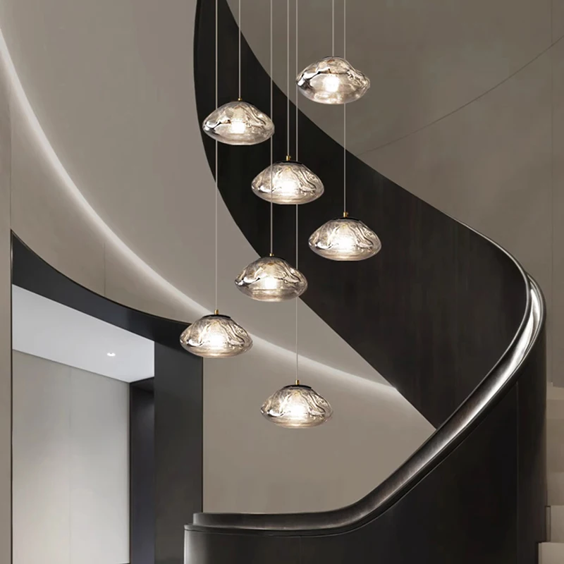 Modern Simple Home Lighting Fixtures, Staircase Chandelier, Living Room Chandelier, Dining Room Indoor Pendant Lamp for Home Dec
