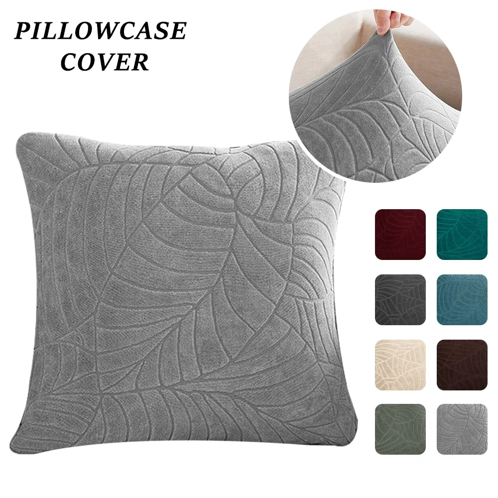 

Jacquard Pillow Covers Solid Colors Soft Cushion Cover 45x45cm Decorative Pillow Cover for Living Room Sofa Decor Pillowcase