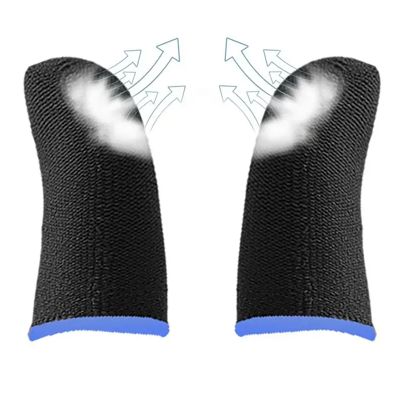 1 Pair ForPUBG Gaming Finger Sleeve Breathable Fingertips Sweatproof Anti-slip Fingertip Cover Thumb Gloves For Mobile Game