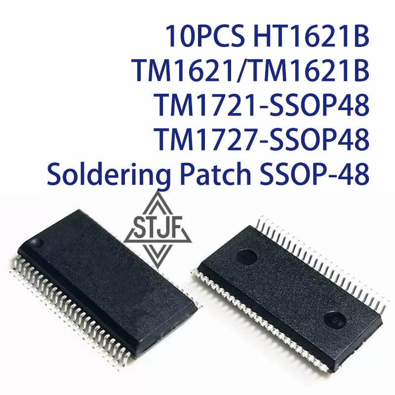 10PCS HT1621B TM1621/TM1621B TM1721-SSOP48 TM1727-SSOP48 Soldering Patch SSOP-48