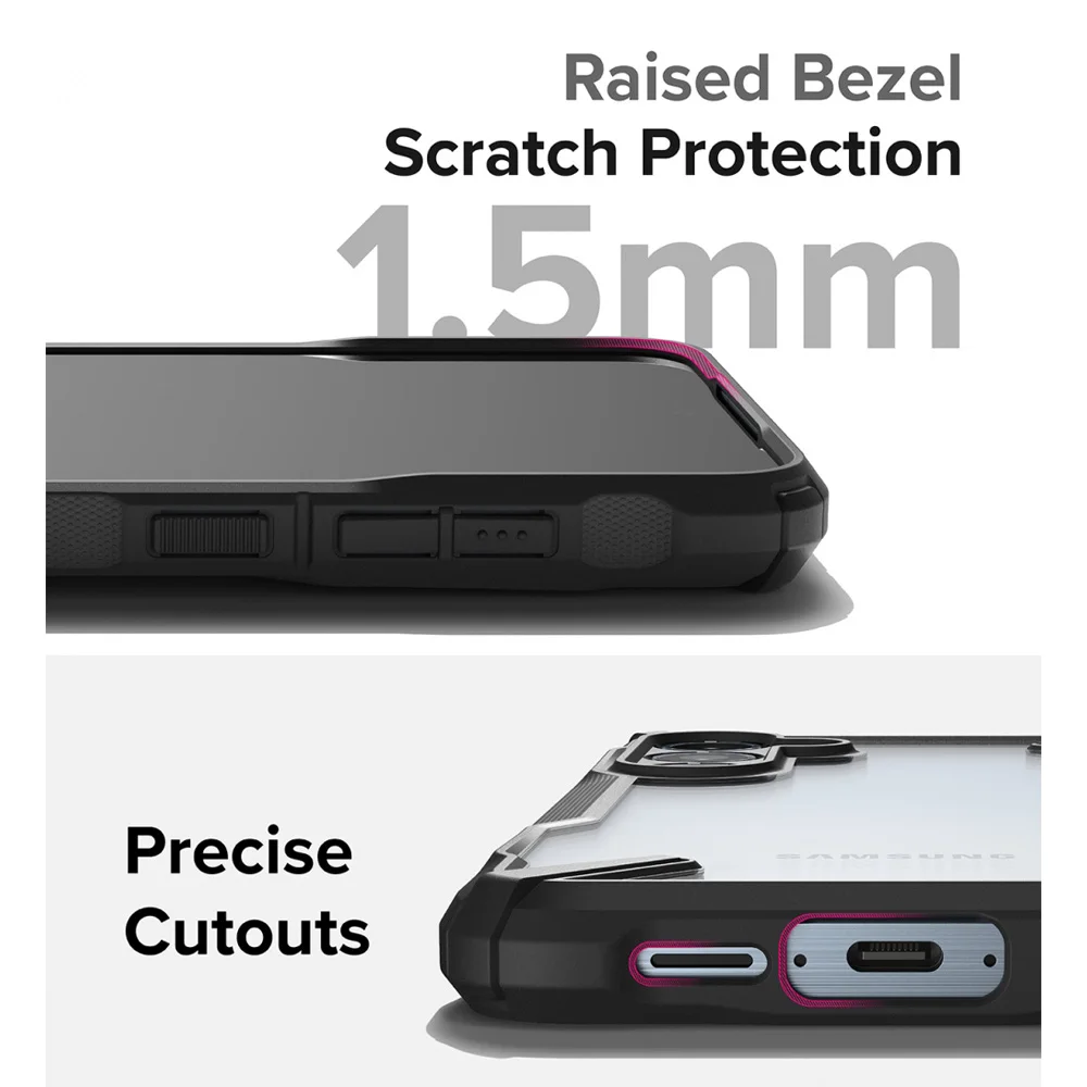 Ringke Fusion X Cover for Galaxy A55 5g Transparent Hard Back Shockproof TPU Frame Case