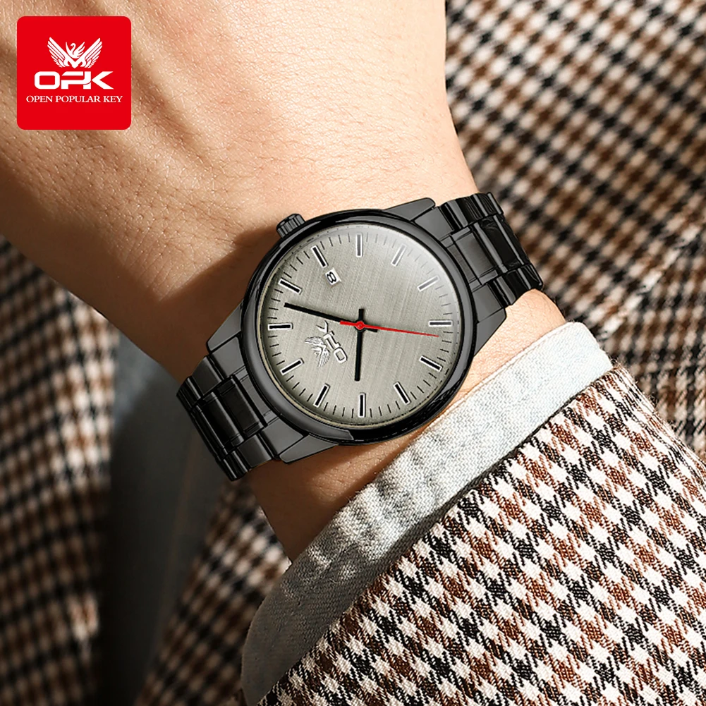OPK 방수 쿼츠 시계 남성용, 온수 6030, 신제품