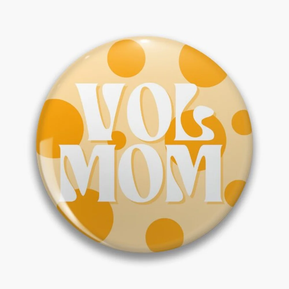 VOL MOM Pin Holographic Star Heart Pin Brooches Laminated Button Fashion Accessory