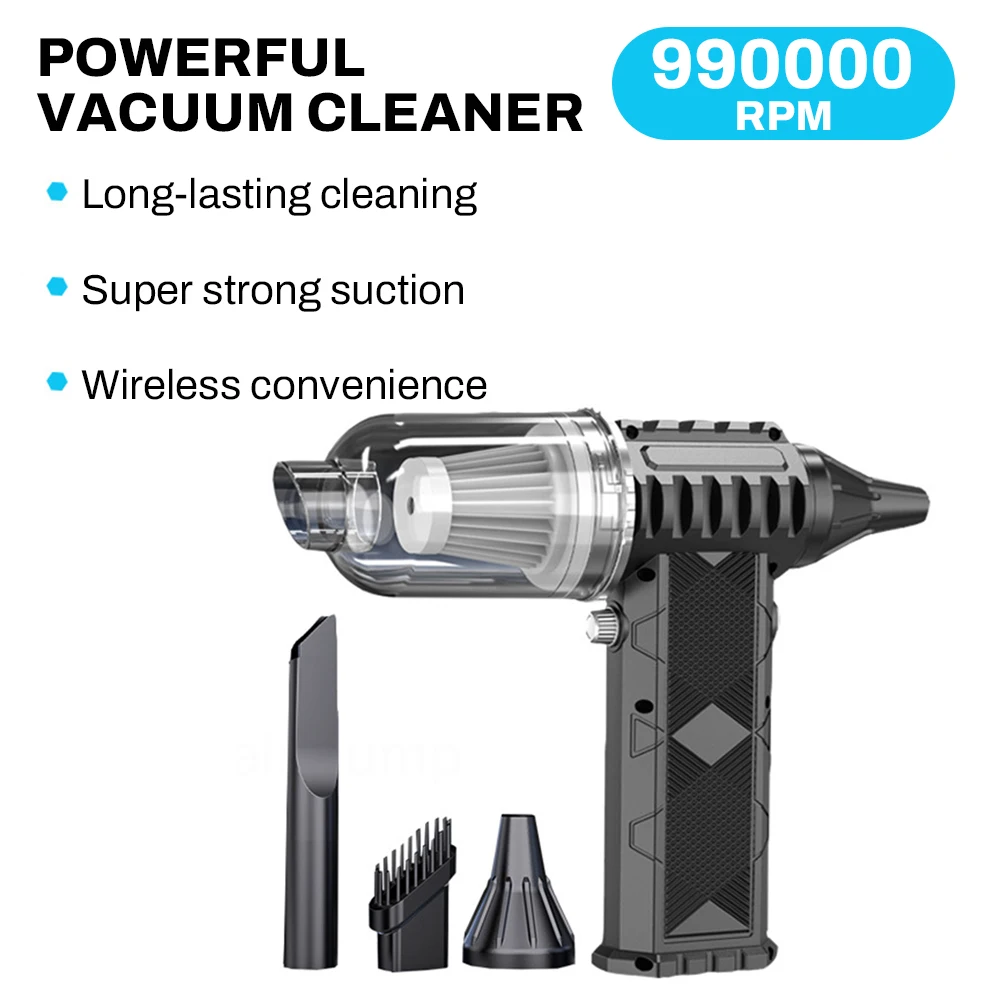 

Powerful Air Blower 450000RPM Digital Display Wireless Dust Blower 3-Gear Speed Adjustable Compressed Air Duster Violent Fan