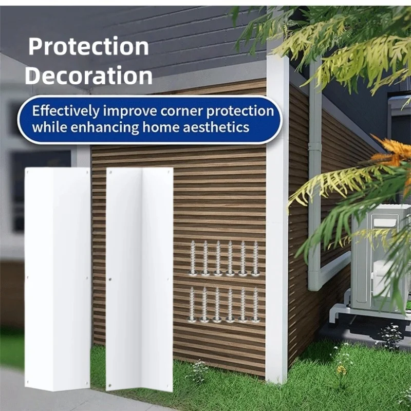 Vinyl Siding Corner Guards, Heavy‑Duty Aluminum Exterior Wall Edge Cover, Anti‑Impact Protector for Outdoor Siding, 2 Pack