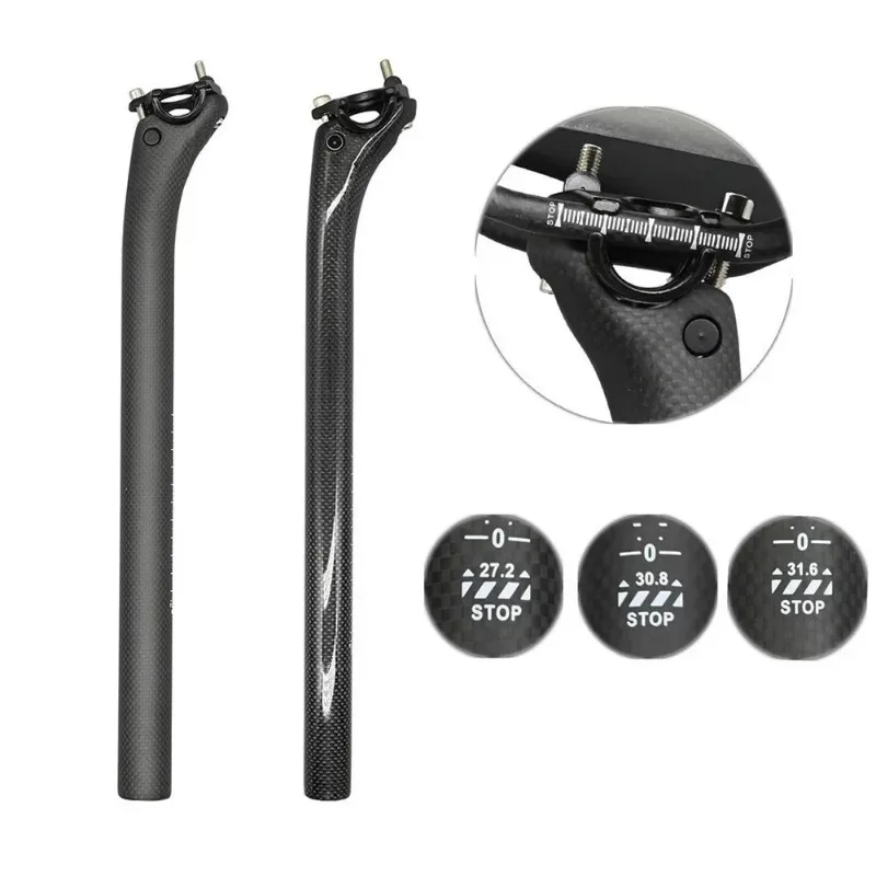 

3K Matte Full Carbon Fiber Seatpost MTB Mountain Road Bike Cycling Seat Post Bicycle Parts 27.2/30.8/31.6x350/400MM