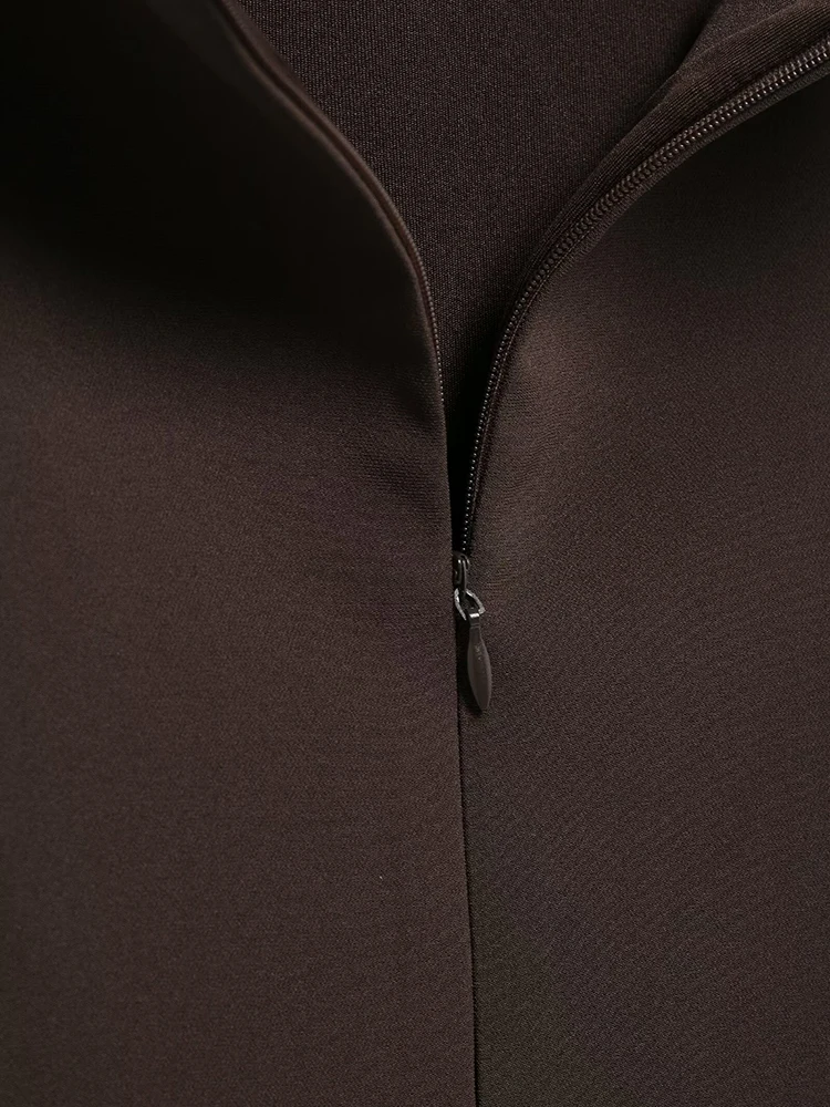 Siyang moda feminina chique babados malha emendado playsuit vestido feminino o-pescoço sem mangas vestidos senhoras elegantes