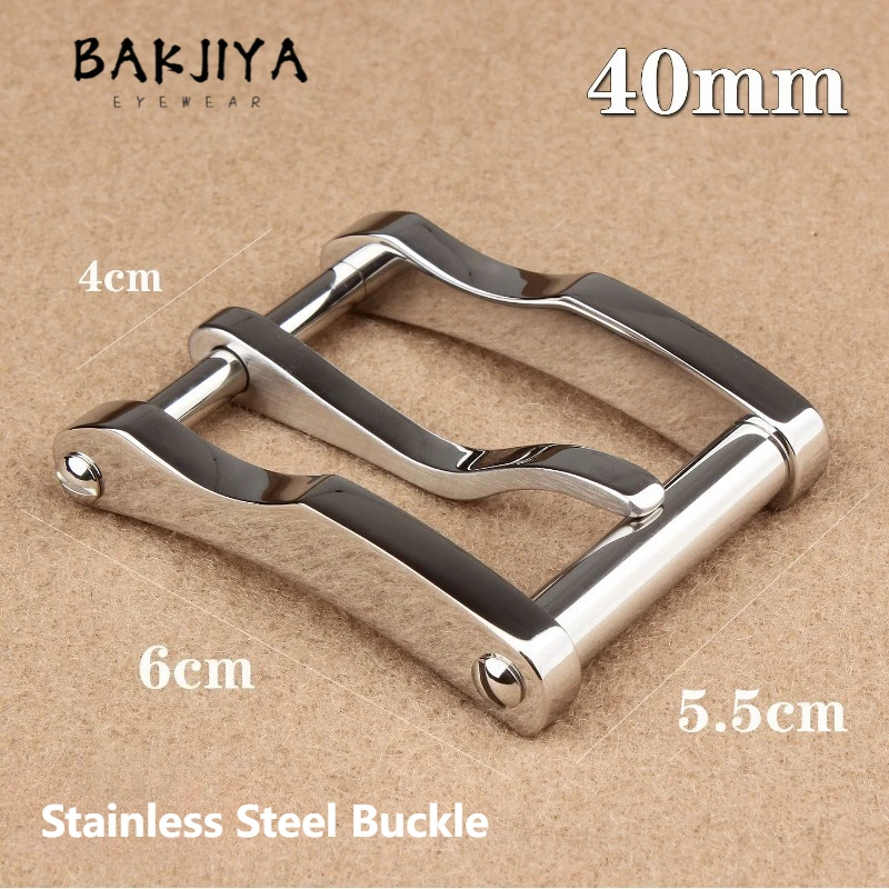 New Tank-Style Stainless Steel Belt Buckle Premium Thickened Men's Handmade Belt Clasp Head Polished Pin Buckles 3.5cm/4.0cm