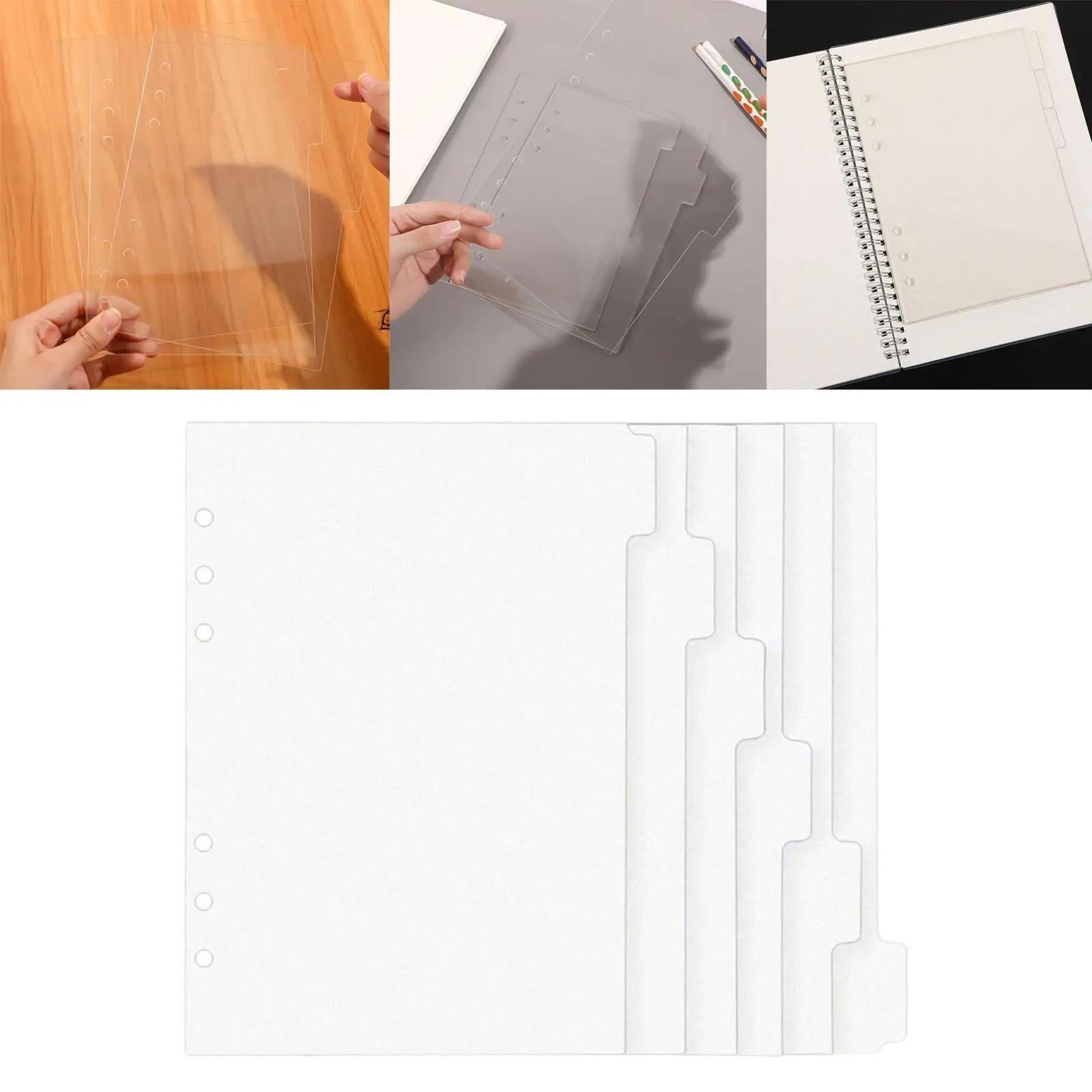 6 Sheets Binder Notebook Paper Loose Leaf Binder for Travel School Students