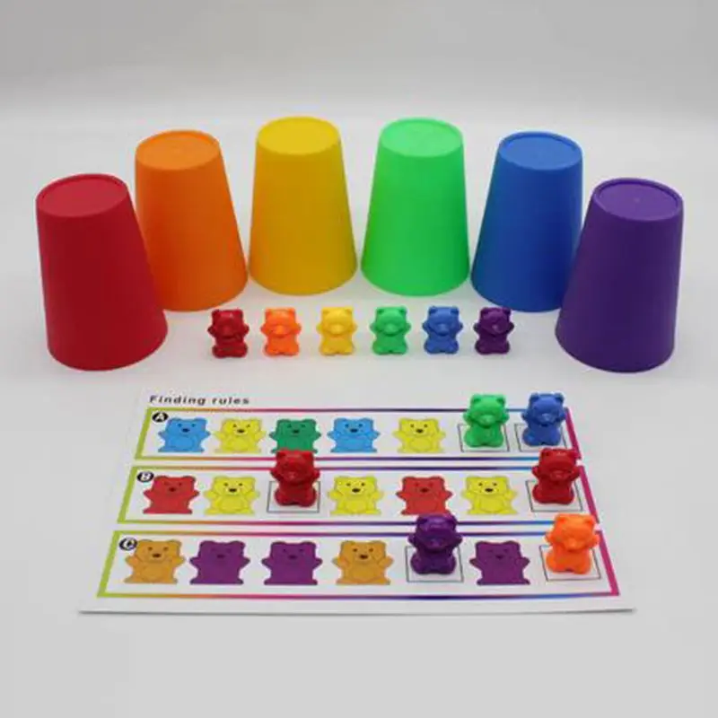 Rainbow Counting Sorting Color Sorting Counting Counting Toy D5QF