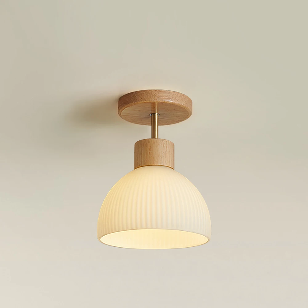 

Nordic wood art LED ceiling light balcony aisle light corridor light Japanese simple entrance hall interior decoration lamp