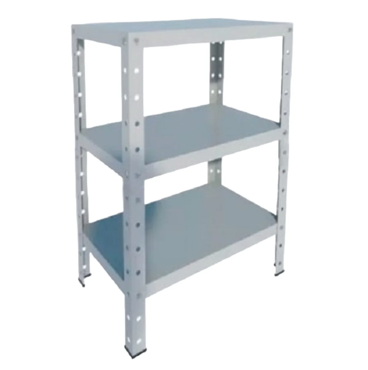 Shelf 60x70 cm - 3 trays in steel-Grey