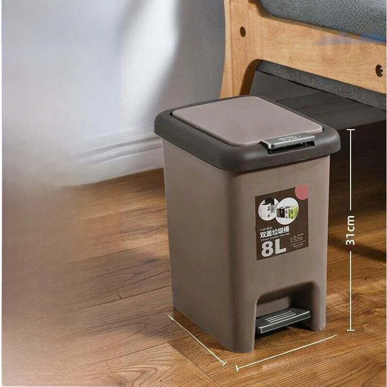 

Large Size Pedal Operated Creative Trash Can with Lid for Makeup Room Living Room Bedroom Kitchen Home Use Toilet Garbage Can