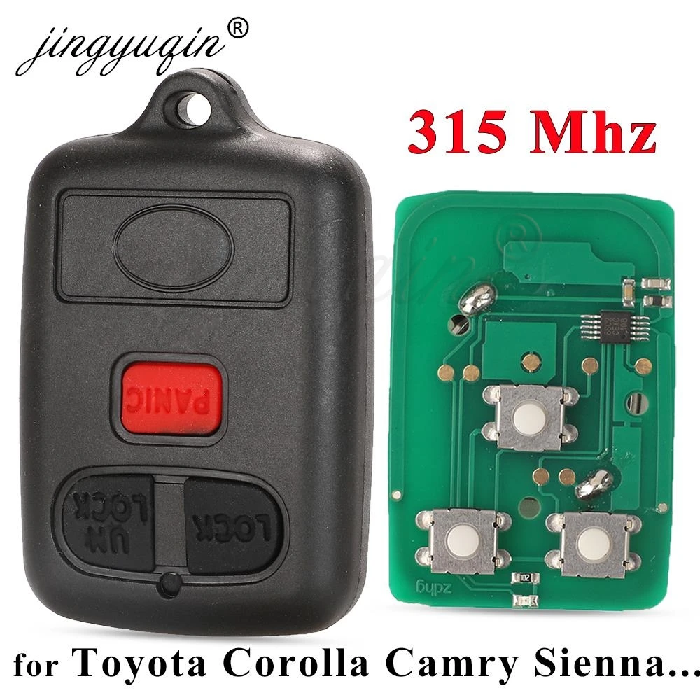 jingyuqin 2+1Panic 3 Buttons Remote Car Key for Tovota COROLLA Vios Camry Sienna Remote Transmitter Auto Key Fob GQ43VT7T