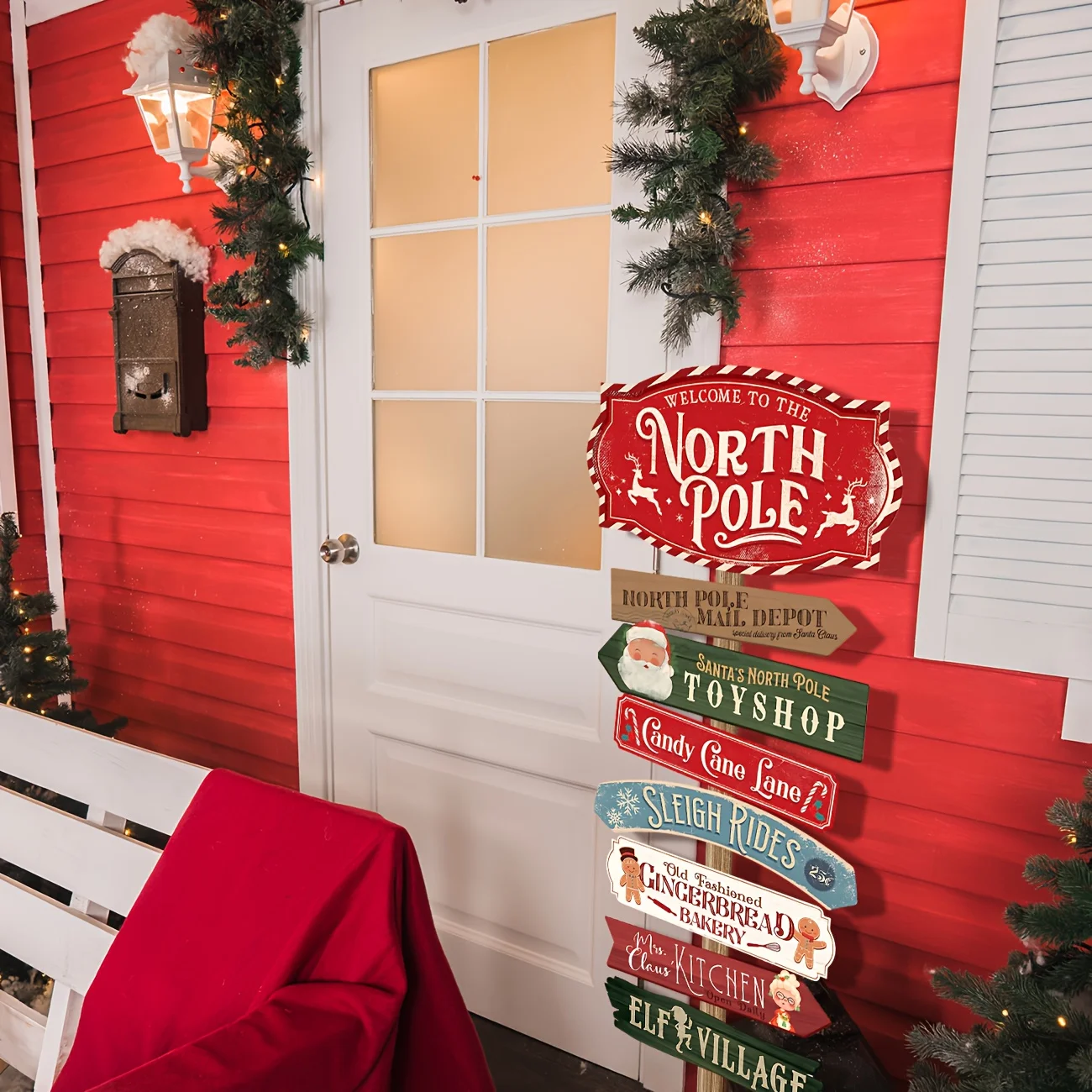 Christmas Party Decorations Christmas North Pole Yard Signs Joyful Believe Jolly Merry Christmas Lawn Outdoor…