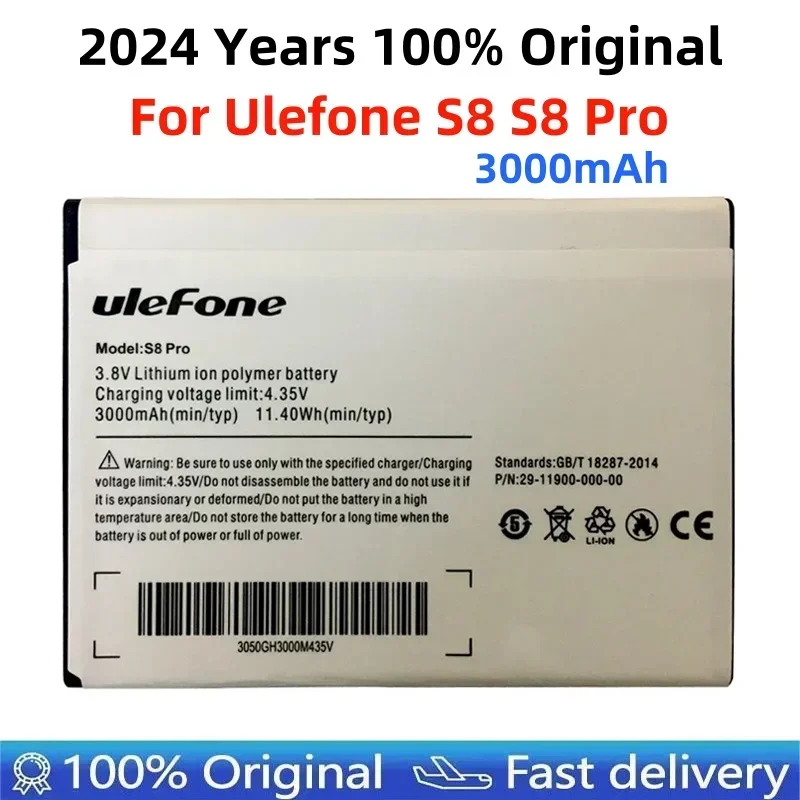 

Mobile Phone Battery For Ulefone S8 S8 Pro 3000mAh 5.3inch MTK6737 MTK6580 Original Mobile Accessories