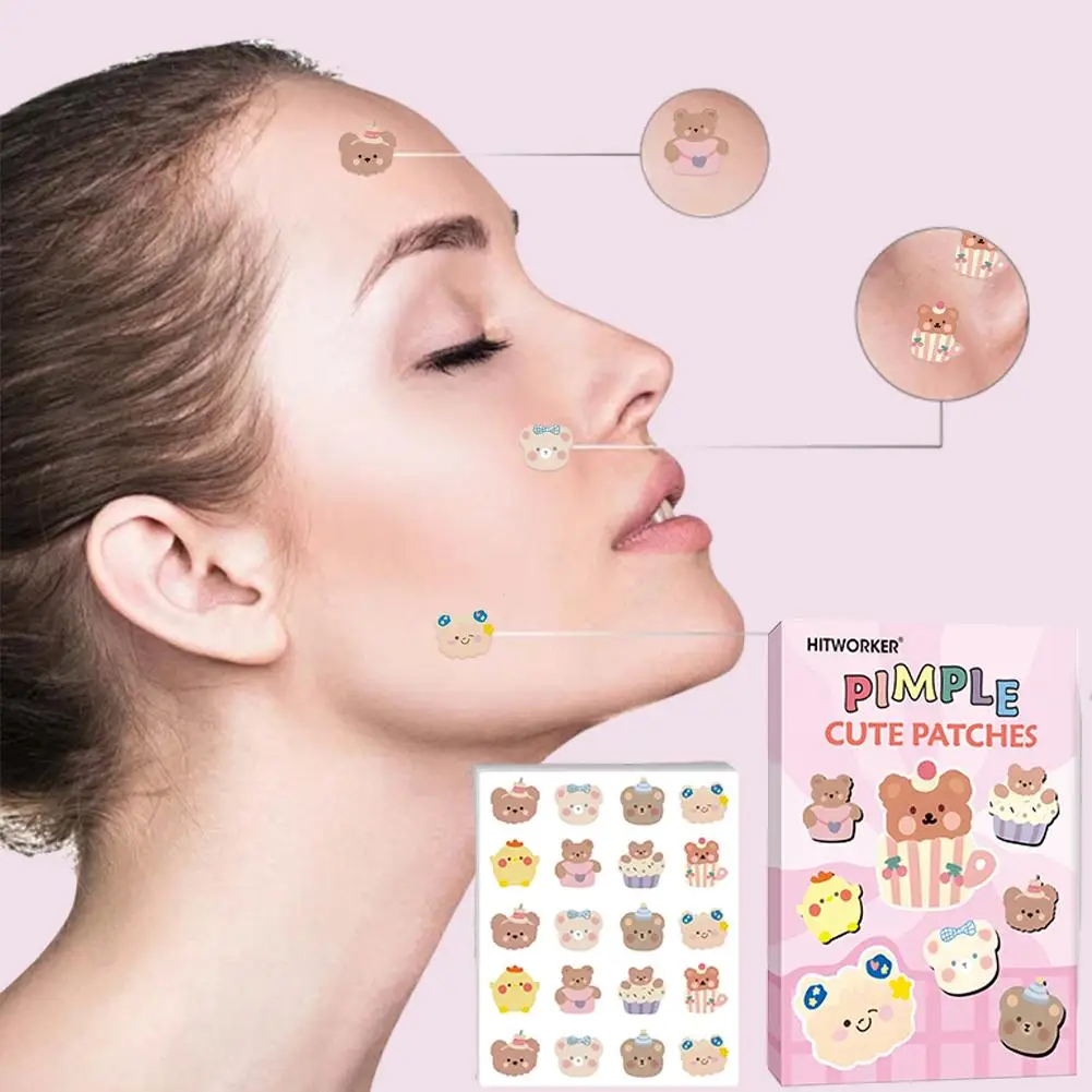 Hydrocolloid Acne Patch Puistje Verwijdering Patches Leuke Cartoon Acne Sticker Voor Mee-eters Gesloten Comedonen Beauty Make-Up Tool