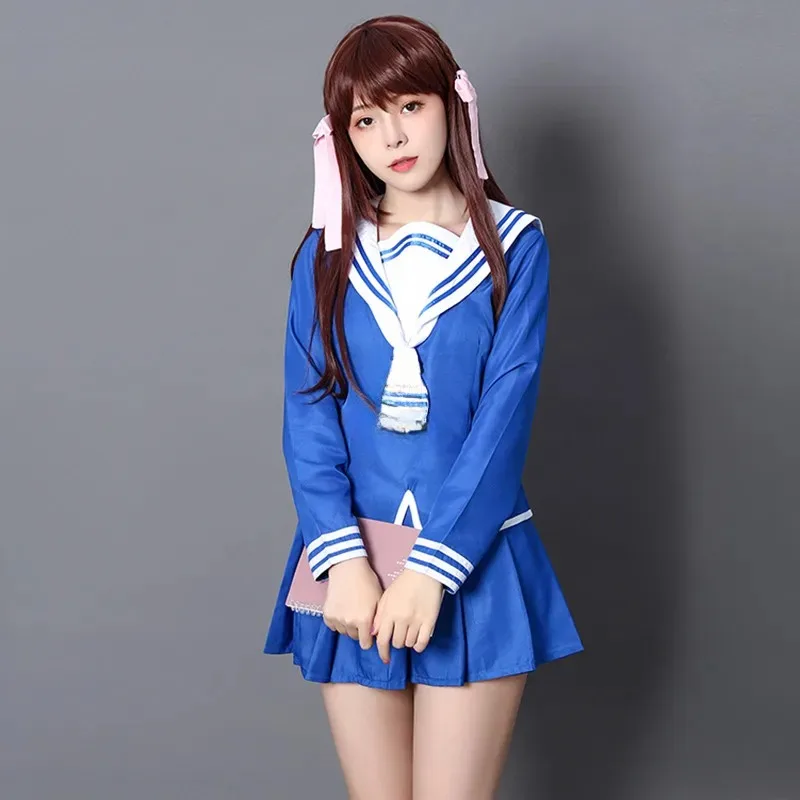 Аниме Корзина с фруктами Тору Хонда Косплей Костюм Школьная форма JK Полный комплект Матроские костюмы Карнавальные вечерние наряды для девочек