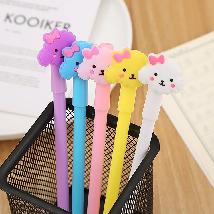 50pcs  Creative colorful cloud neutral  cute student writing water-based  office signature  cartoon cloud neutral  pen