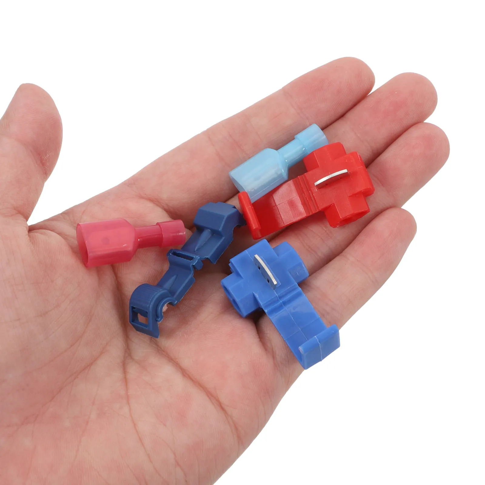 160Pcs T-Tap Wire Connectors Electrical Terminals Kit Self-Stripping Quick Splice Automotive Wiring Spade Connectors Female