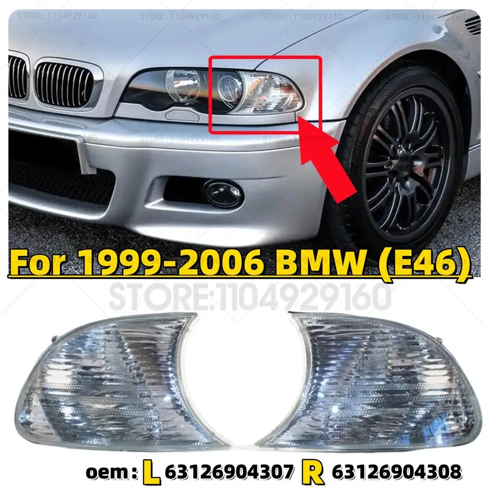 

For 1999-2006 BMW 323Ci 325Ci 328Ci 330Ci (E46) Turn Marker Signal Blinker Corner Parking Light Lamp 63126904307 63126904308
