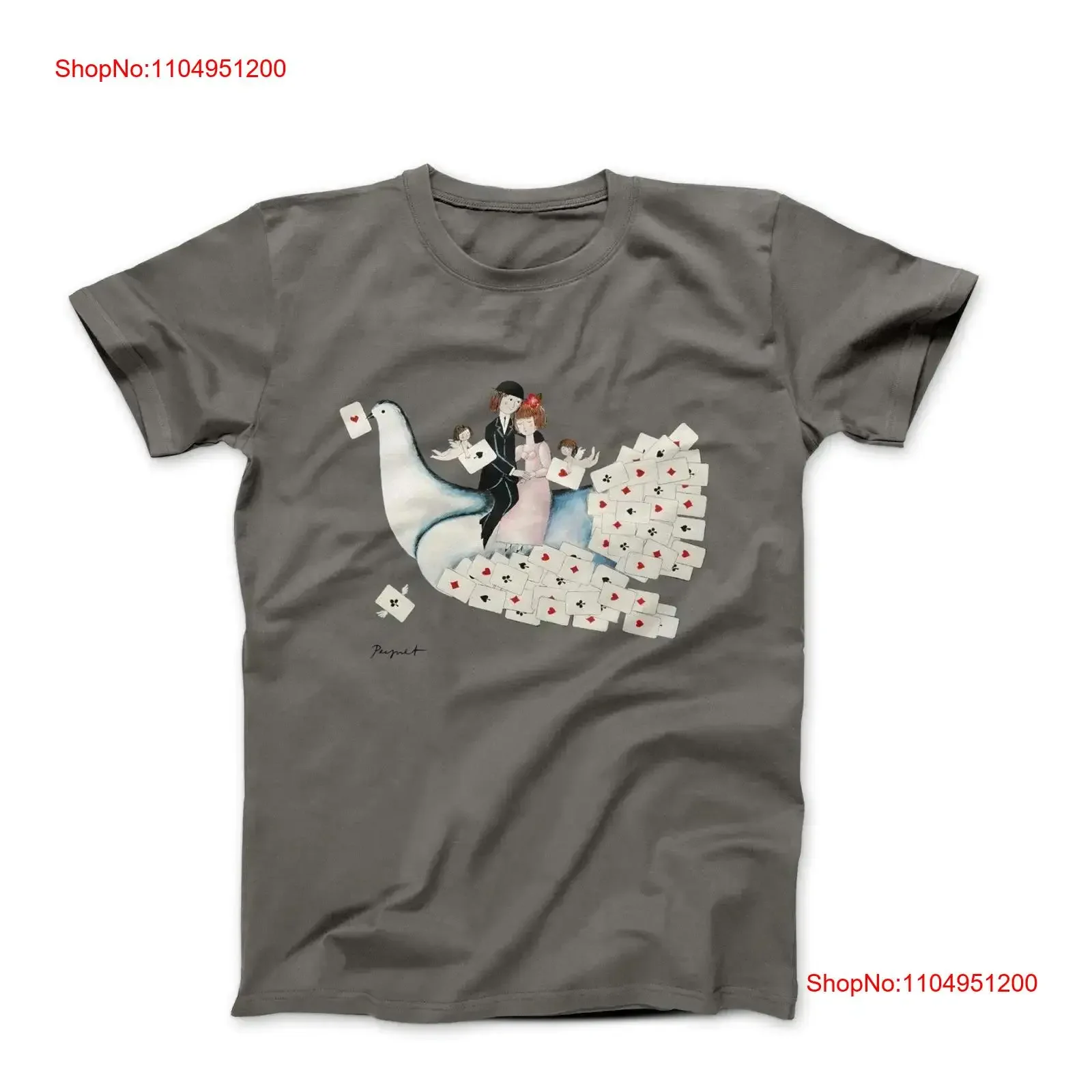 Raymond Peynet Les Amoureux du Bridge 1987 Art T shirt vintage Washed homme Versatile Comfortable designer clothes Breathable