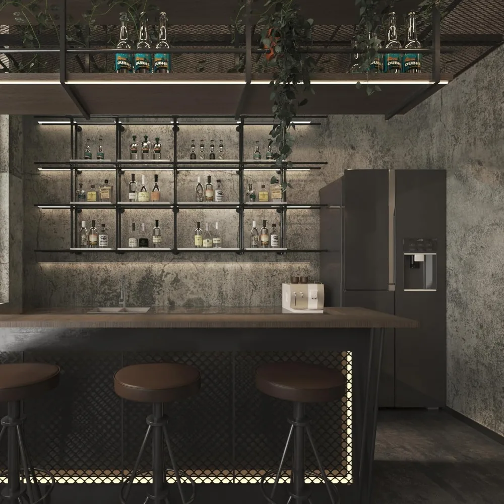 ورق جدران من الفينيل المقاوم للماء ذو مظهر خرساني رمادي عريض جدًا، لاصق غير لامع لتأثير الأسمنت ثلاثي الأبعاد