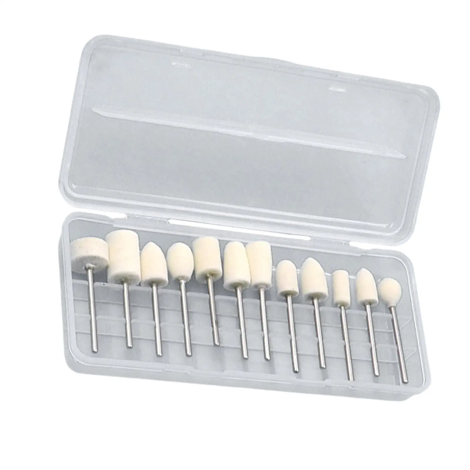 12x nail Bits Grinding Polishing Head , Replacement Manicure Tools with Case Grinding Barrel Head for Buffing Rotary Tool Salon