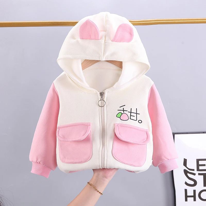 New Autumn Winter Baby Girls Boys Clothes Children Cotton Plush Jacket Toddler Fashion Sports Costume Infant Kids Sportswear