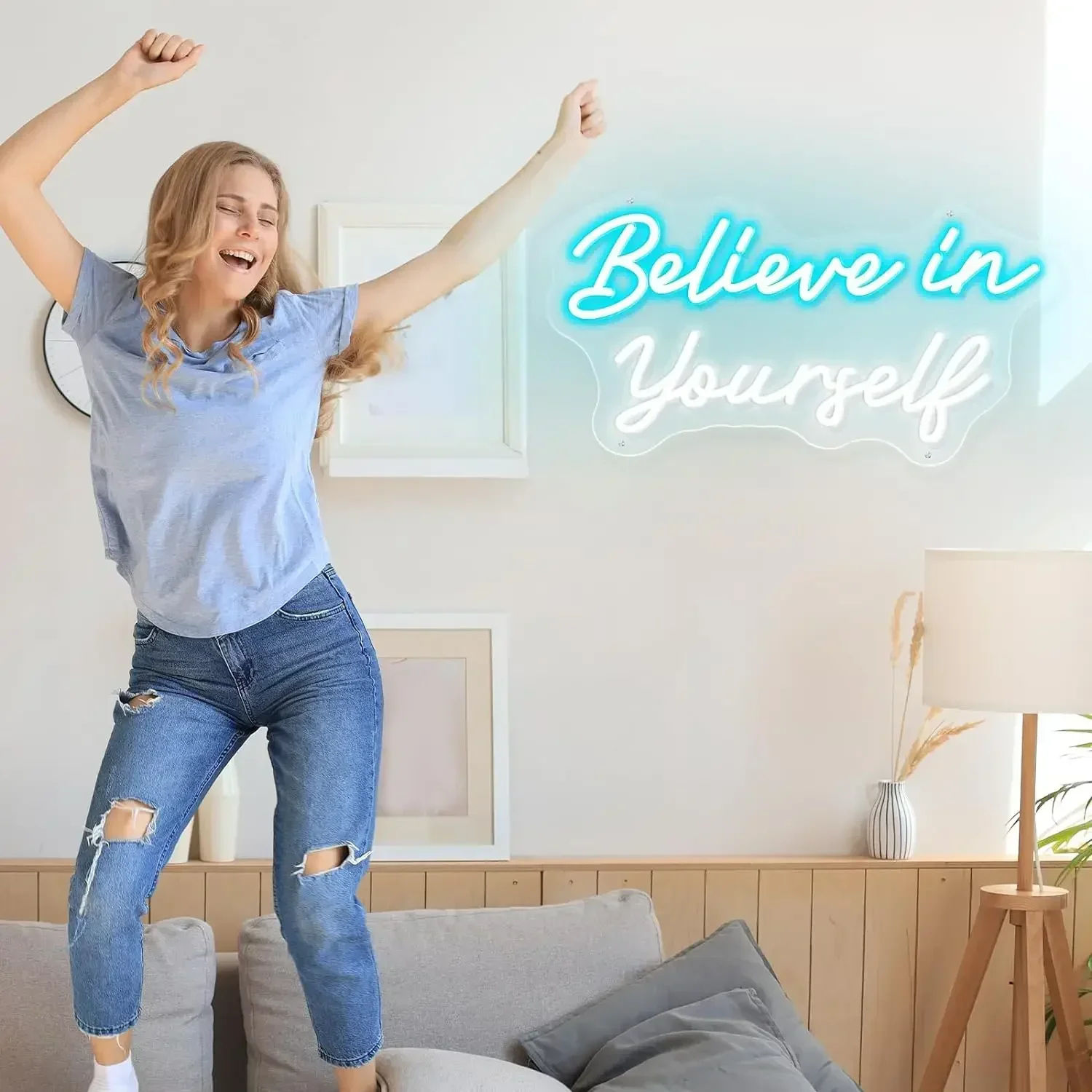 Believe In Yourself Neon Signs For Wedding LED Neon Light Sign For Wall Decor USB Power Room Wall Living Room Decor Home Decor