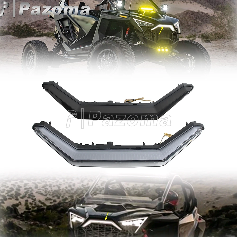 

Strip Front LED Turn Signal Light For Polaris RZR PRO XP Sport/4 Sport/Ultimate Rockford Fosgate LE UTV Daytime Running Lamp 12V