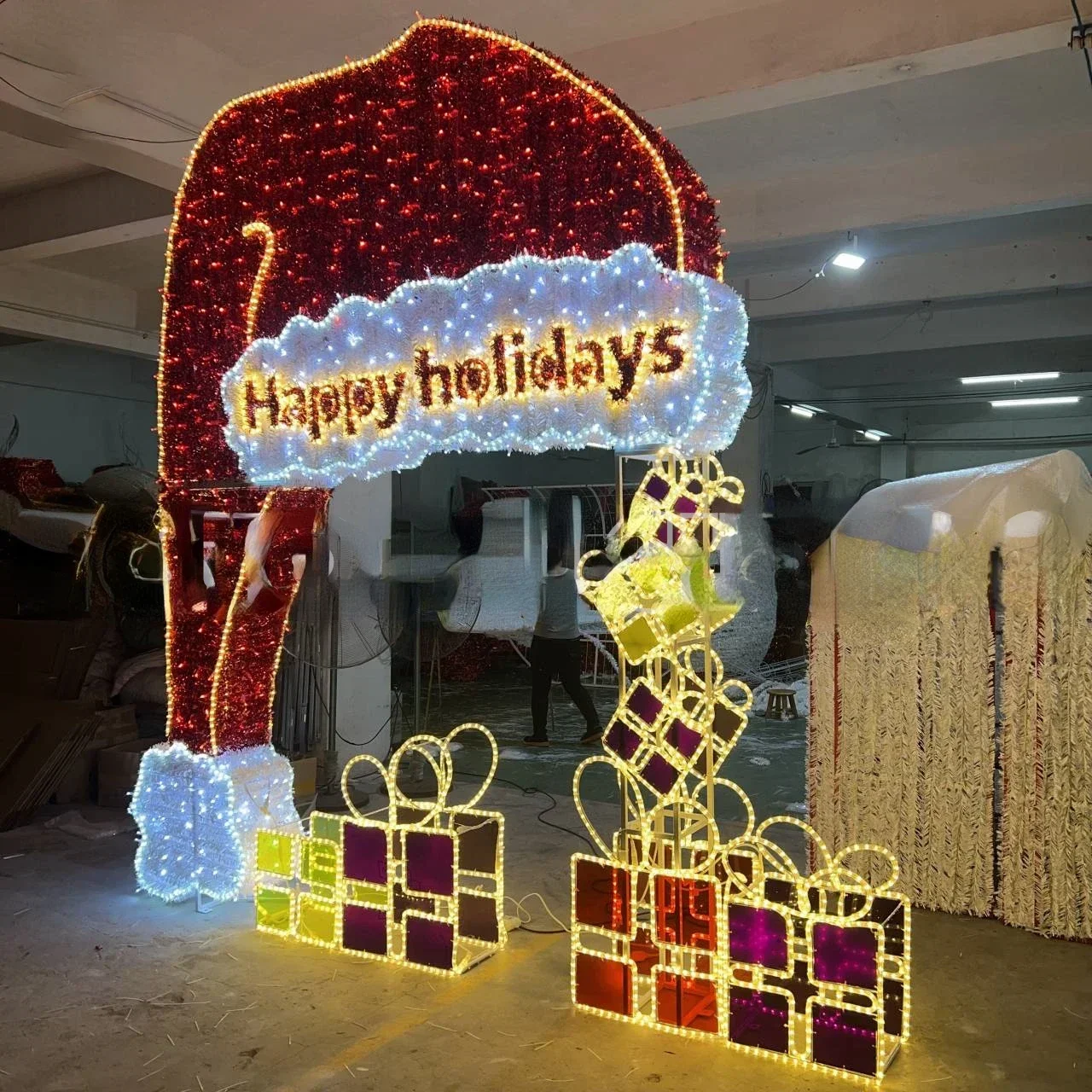 Highly sought after Durable Cross-border Outdoor 2D Picture Frame Led Motif Lighted Merry Christmas Photo Frame