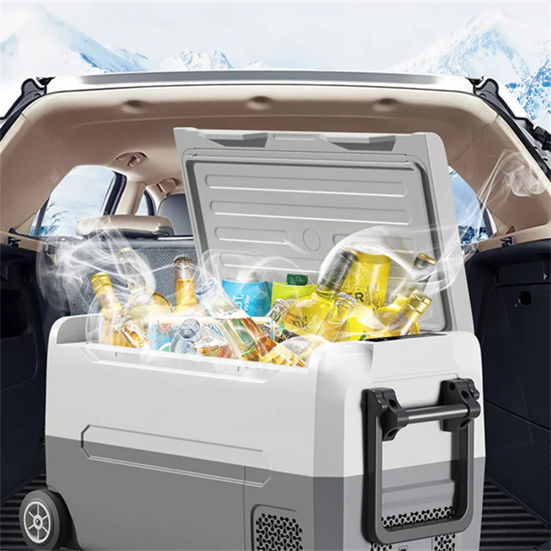 35L Car Refrigerator Freezer Cooler Mini Fridge Freezer Portable Compressor Cooler 12/24V DC 240V Ice Box for Outdoor Camping