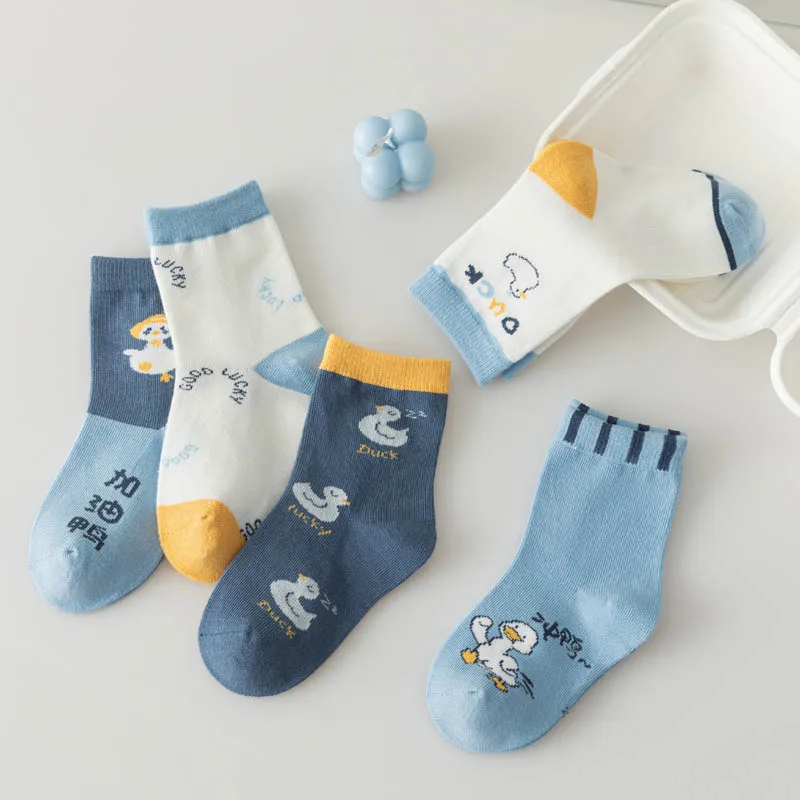 

Cartoon Duck Kids socks Spring Autumn Cotton socks for Boys and Girls Baby Children's Sweat Absorbent socks 1-12 Years old