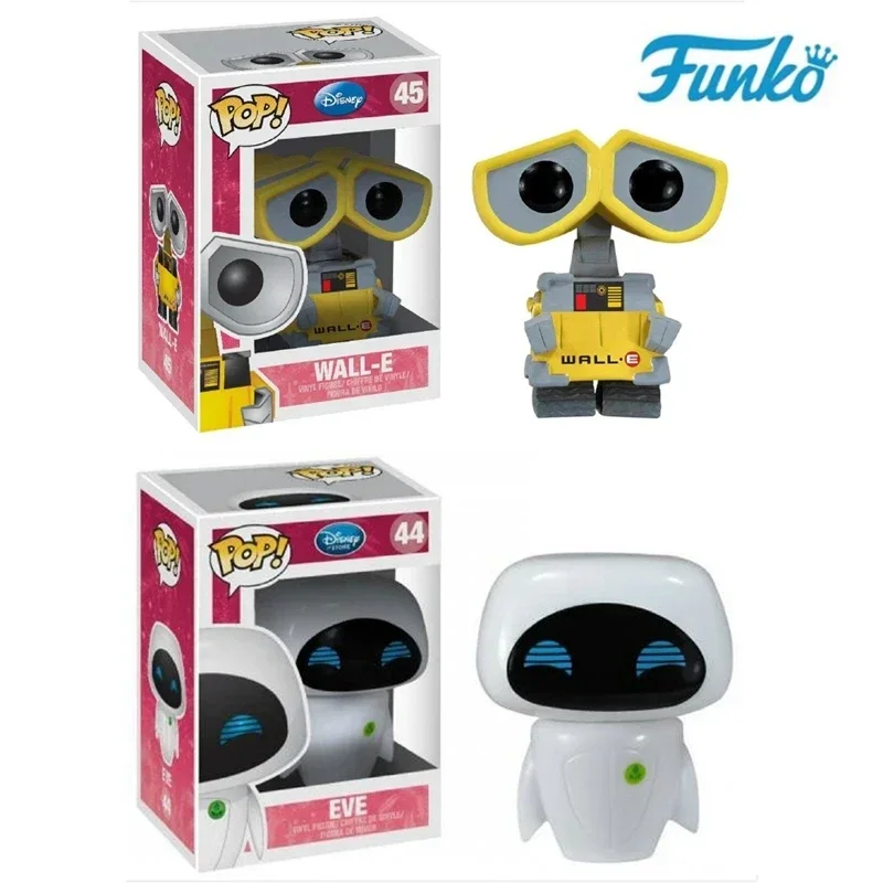 FUNKO POP Anime Movie toys EVE #44 & WALL-E #45 Action Figures Collection Model Toys for Children gift