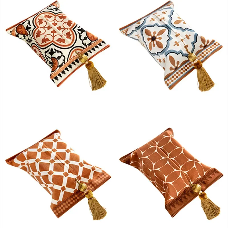 

Vintage Velvet Tissue Box, Roll Paper, Napkin Holder, Cover with Heavy Tassel, Car Paper Towel Container, Tissue Cases, Home