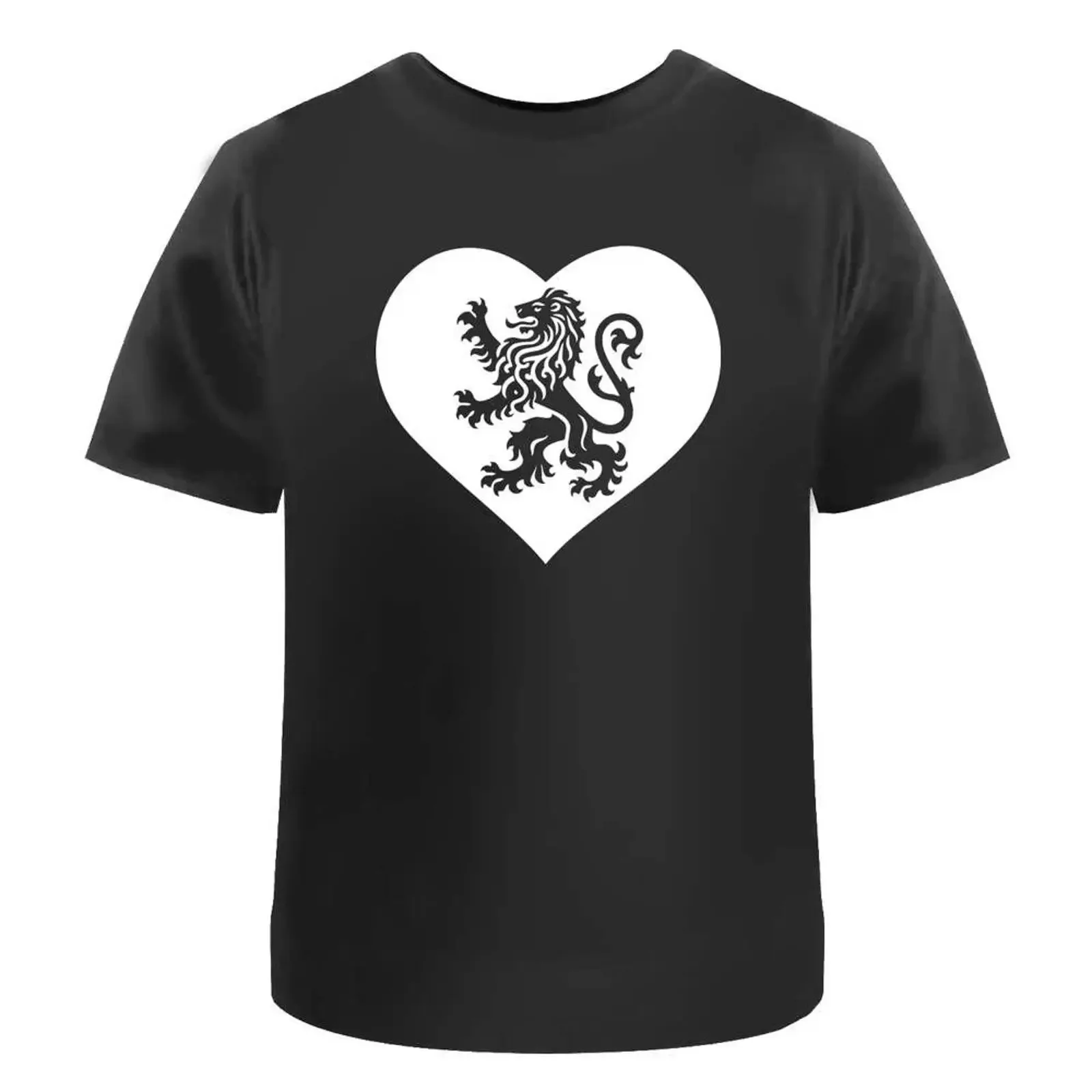 Heraldic Lion Within Heart' T Shirt 100 Cotton S XXL TA053484 vintage Washed designer clothes Comfortable Breathable graphic