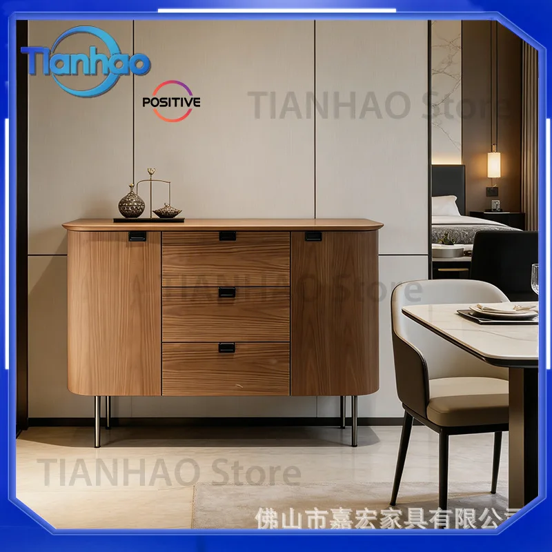 Vintage Style Solid Wood Sideboard Cabinet for Small Apartments Nordic Entryway Living Room Minimalist Storage Console Table