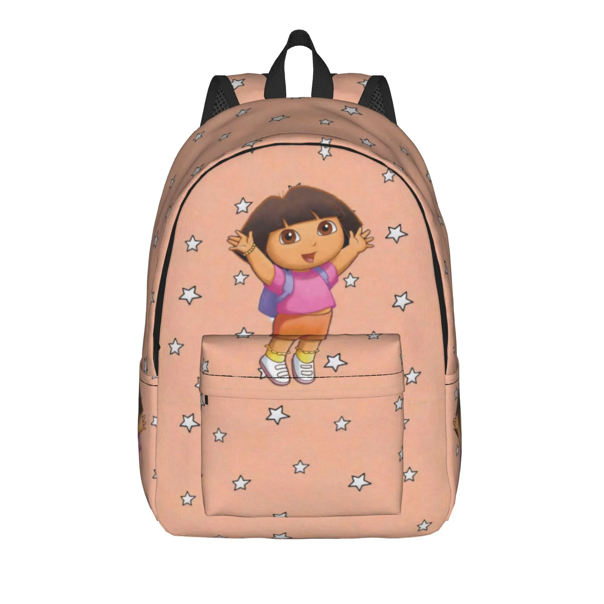 D-Doras Friends Boots Monkey Backpack Men Women Cool High School Work Daypack Explorer Cartoon Laptop Computer Canvas Bags Gift