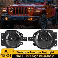 Newly Upgraded 4inch Led Fog Light Bumper Driving Light Assembly Replacement Compatible with Jeep Gladiator Jt 2018-2024 Jeep Wrangler Jl/4Xe