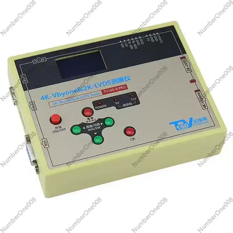 TV160-8 PRO 4K VByone&2K-LLVDS Screen Body Tester 12V 3A Supports USB Playback