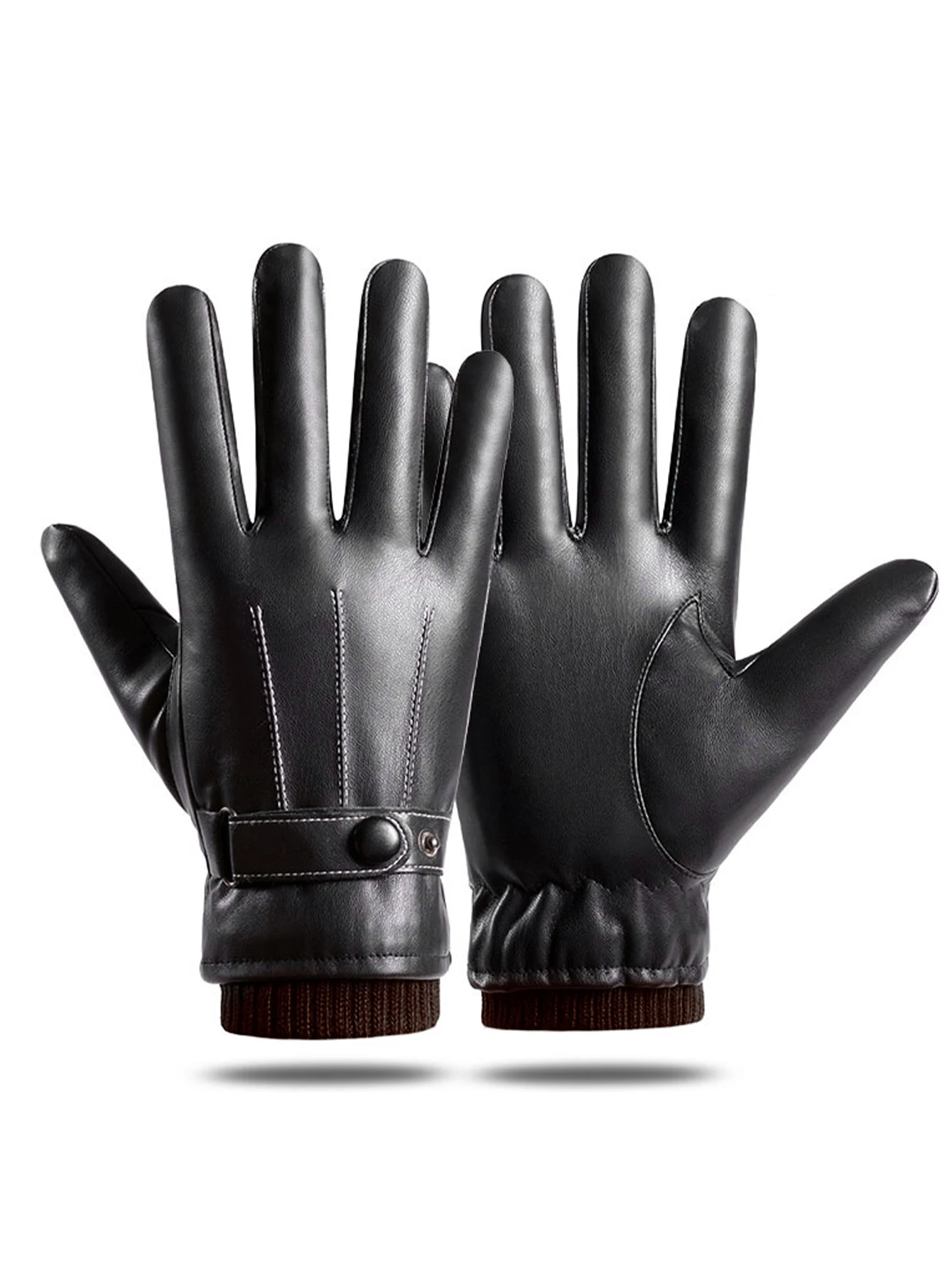 

Men's Winter Fleece-Lined Thickened Windproof Warm Touchscreen Gloves For Motorcycle Riding In Cold Weather