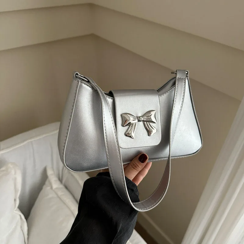 

Fashion PU Leather Underarm Bags Women Small Handbag Vintage Solid Color Top Handle Shoulder Crossbody Bags luxury bags designe