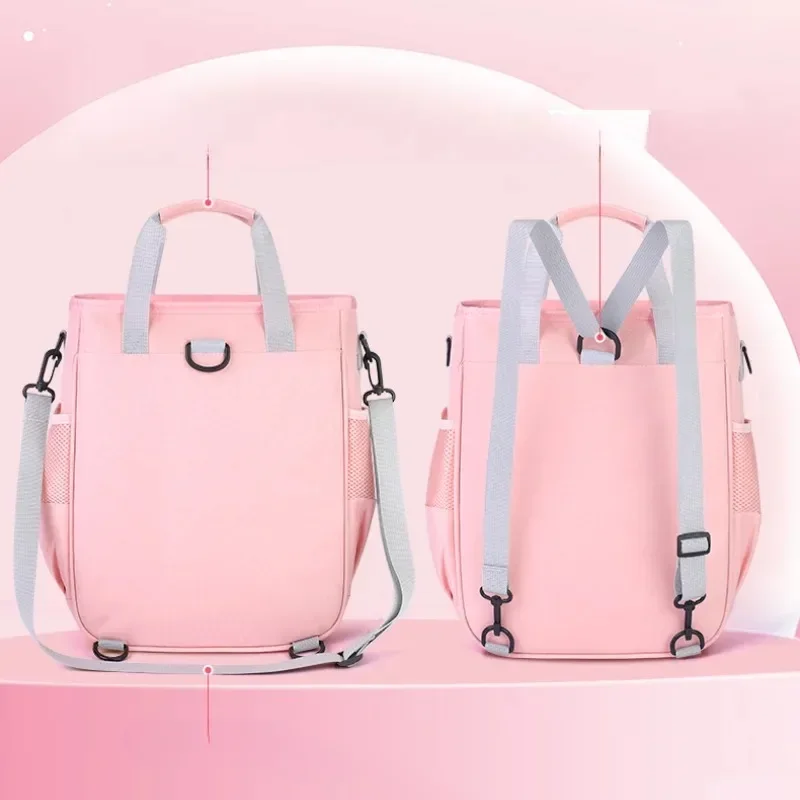 Bolsa de livro de lona para meninos e meninas, bolsa de maquiagem com um ombro, pode ser ombro duplo, bolsa crossbody de desenho animado