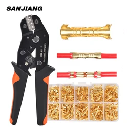 SN-58B 2.8/4.8/6.3 Spring Plug Crimping Plier Hand Tool Female Male Wire Connector Terminal Electrical Insulated Assortment Kit